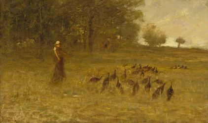 Meisje met Kalkoenen