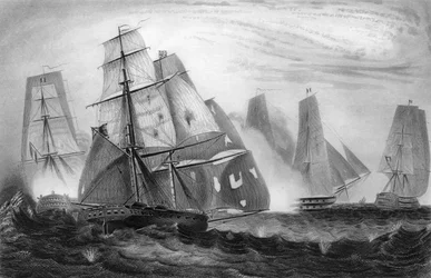 Onverschrokken gedrag van Kapitein Charles Napier, 15 april 1809, ca. 1857