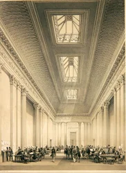 Interieur van de Handelszaal, Threadneedle Street, Londen, ca. 1850