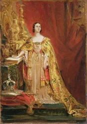Koningin Victoria legt de kroningseed af, 28 juni 1838