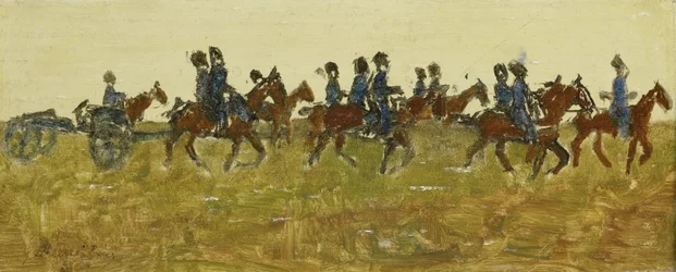 Huzaren op manoeuvre