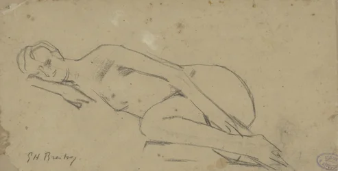 Liggende naakte vrouw