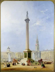 Geprojecteerd uitzicht op Trafalgar Square