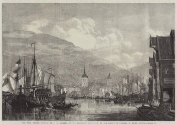 De haven, Bergen, Noorwegen