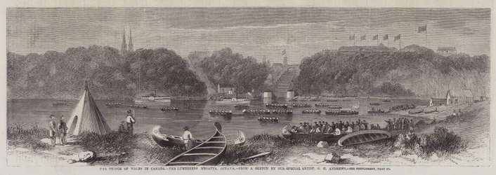 De Prins van Wales in Canada, de Houthakkers Regatta, Ottawa