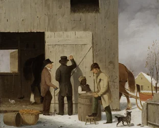 Maïs verkopen, de rekening vereffenen, 1852