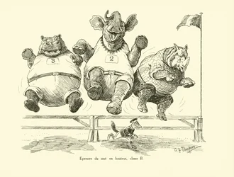 Hoogspringen, klasse B (litho)