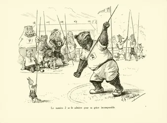 Nummer 2 werd bewonderd om zijn onvergelijkbare gratie (litho)