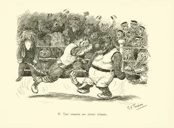 M Tigre behaalde een klinkende overwinning (litho)
