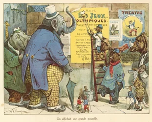 We hebben groot nieuws gepost (kleurenlitho)