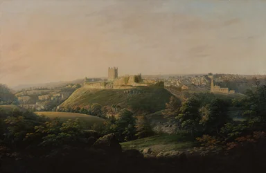 Een Uitgebreid Zicht op Richmond, Yorkshire