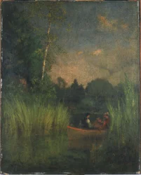 Schemering in het riet (Alexandria Bay)