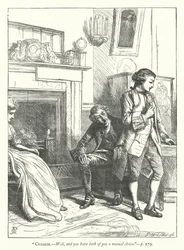 Illustratie voor The Good-Natured Man (gravure)