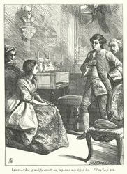 Illustratie voor The Good-Natured Man (gravure)