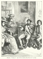 Illustratie voor The Good-Natured Man (gravure)