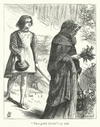 Illustratie voor The Hermit (gravure)