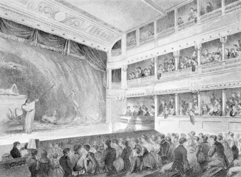 Interieur van het Little Theatre, Haymarket in Londen