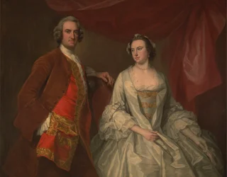 Een man en een vrouw, mogelijk van de vermiste familie, van Little Park House, Wickham, Hampshire