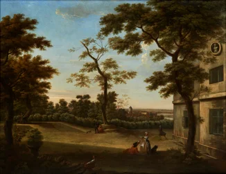 Westcombe House, uitzicht vanaf het terras richting Greenwich