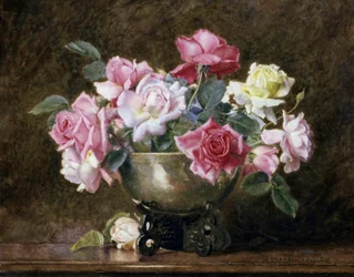 Rozen. Schilderij van George Lawrence Bulleid (1858-1933) Privécollectie.