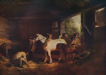 De binnenkant van een stal, 1791, c1915