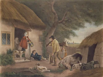 De Warrener, gegraveerd door William Ward, uitgegeven door H. Morland, 1806
