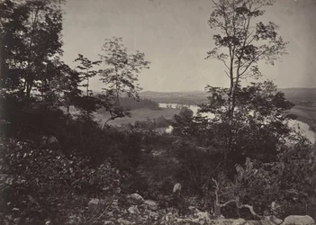 Chattanooga Valley vanaf Lookout Mountain, 1860s