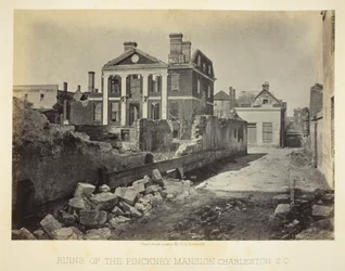 Ruïnes van het Pinckney-huis, Charleston, S.C.