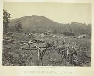 De voorkant van Kenesaw Mountain, GA, 1866