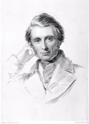 Portret van John Ruskin (1819-1900) gegraveerd door Francis Holl (1815-84)