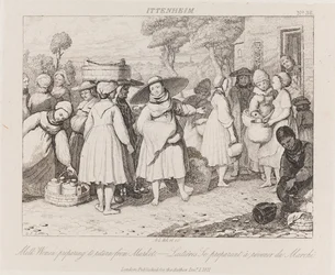 Melkvrouwen, Ittenheim, ca. 1821 (ets)