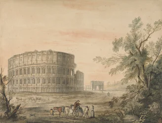 Colosseum, Rome, met Boog aan de Linkerkant