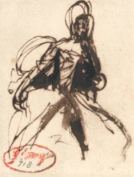 Zittende vrouw