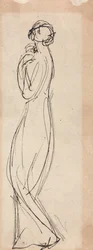 Staand vrouwelijk figuur