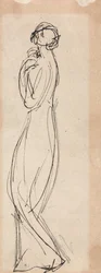 Staand vrouwenfiguur