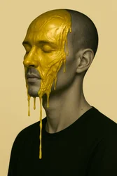 Golden Static, 2025 (acryl op doek)