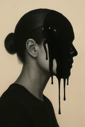 Obsidiaan Muze, 2025 (acryl op doek)