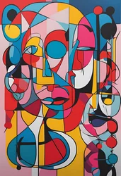 Levendige reflecties, 2024 (acryl op doek)