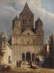 Uitzicht op Marmoutier, Bas-Rhin, Frankrijk
