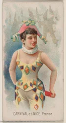 Carnaval in Nice, Frankrijk, uit de serie Holidays N80 voor Duke merk sigaretten