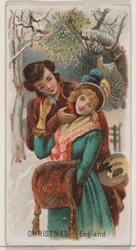 Kerstmis, Engeland, uit de serie Holidays N80 voor Duke merk sigaretten, 1890
