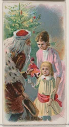 Kerstmis, Verenigde Staten, uit de Feestdagen serie N80 voor Duke merk sigaretten, 1890