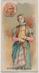 Reformatiedag, Duitsland, uit de serie Holidays N80 voor Duke sigaretten, 1890