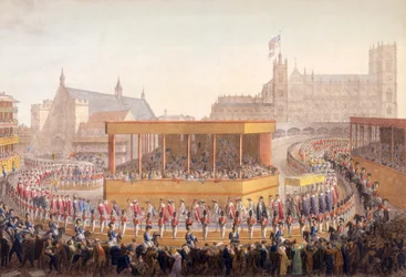 Kroningsprocessie van koning George IV, Westminster, Londen, 10 juli 1821