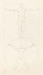 Cirkel en Vierkant van de Menselijke Figuur