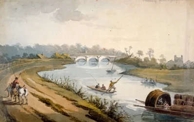 Rivier de Theems bij Chertsey, Surrey