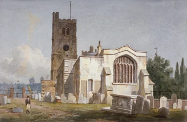 Kerk van St. Mary in Lambeth, Londen, c1810