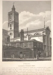 St. Dionis, Backchurch, Fenchurch Street, gegraveerd door William Wise