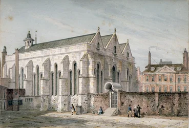 Aanzicht van Temple Church, City of London, 1811