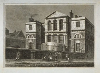 Uitzicht op het Sessions House, Old Bailey, 1812